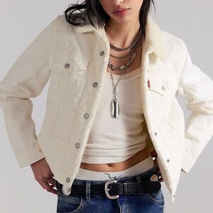 Levi’s Original Cream Faux Sherpa Trucker Jacket